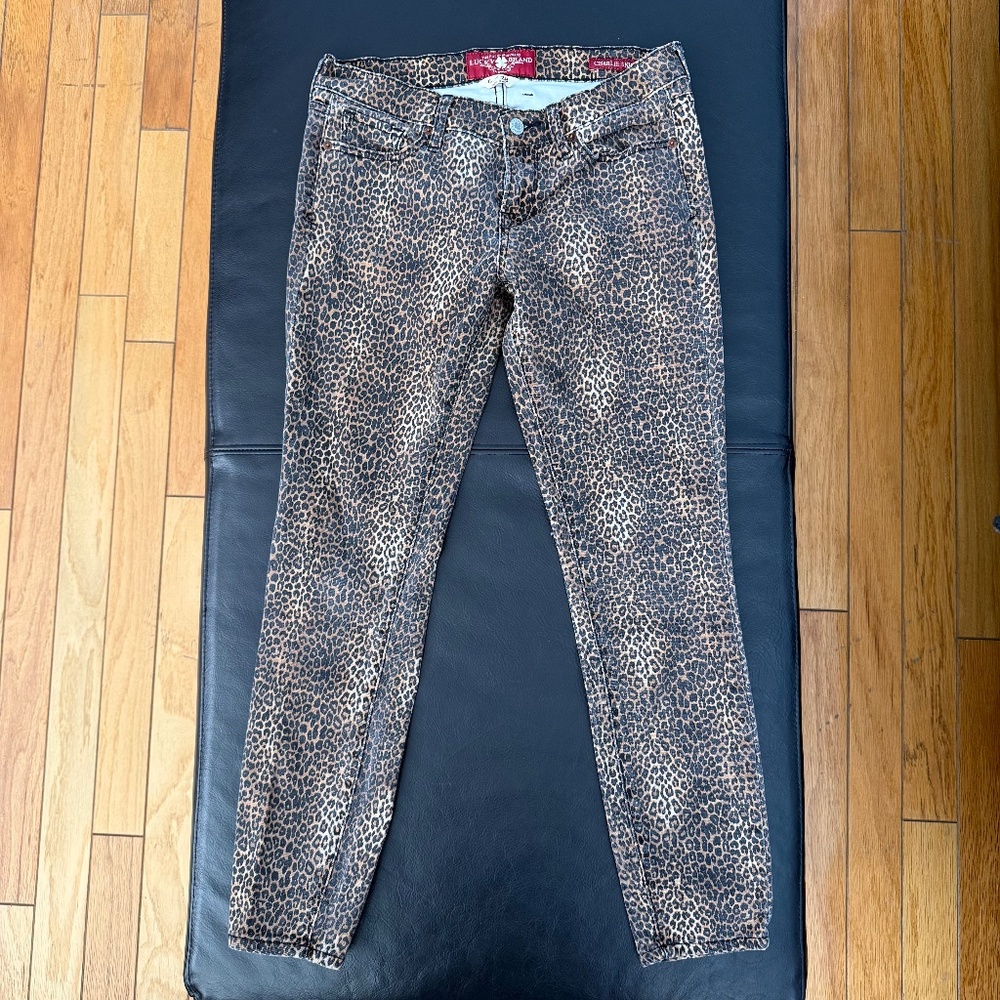 Lucky Brand Charlie Skinny Jeans Animal Print 6/28